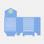 Verjaardag Strepen Blauw⎮Wit Groen Favoriet Box Bedankdoosjes (Uitgevouwen)