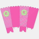 Verjaardag Stripes Roze⎮Wit Groen Favoriet Box Bedankdoosjes (Ongevouwen)