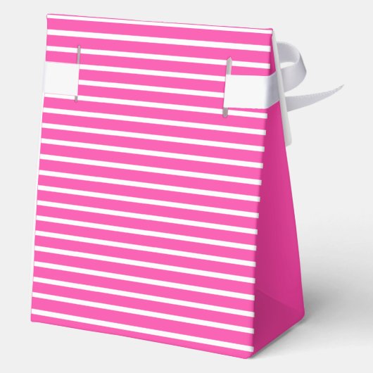 Verjaardag Stripes Roze⎮Wit Groen Favoriet Box Bedankdoosjes (Achterkant)