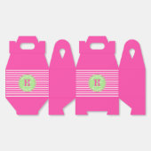 Verjaardag Stripes Roze⎮Wit Groen Favoriet Box Bedankdoosjes (Ongevouwen)