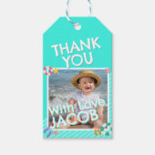 Verjaardag Summer Sky Blue Boys 1 jaar Cadeaulabel (Voorkant)