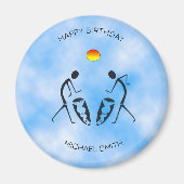 Verjaardag, Sunny Celebration Silhouette Dansers Magneet (Voorkant)