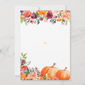 Verjaardag Surprise Pumpkins Fall 60th Kaart (Achterkant)