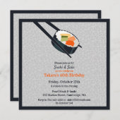 Verjaardag Sushi Party Flat Uitnodiging (Voorkant / Achterkant)