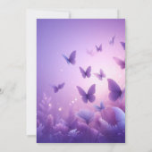 Verjaardag Sweet 16 Invitation - Paarse Vlinder Kaart (Achterkant)