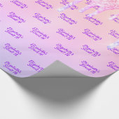 Verjaardag Sweet 16 roze roze gouden glinsterende  Cadeaupapier (Hoek)