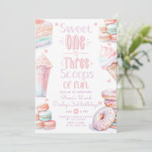 Verjaardag Sweet One 1e en 3e meisje Kaart (Staand voorkant)