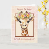 Verjaardag Sweet Safari Oerwoud Kaart (Gele Bloem)