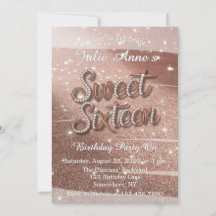 Verjaardag Sweet Sixteen in Roze Goud en Parels
