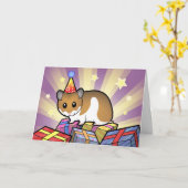 Verjaardag Syrische hamster Kaart (Gele Bloem)