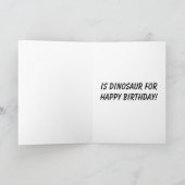 Verjaardag T-Rex Dinosaurus Kaart (Binnen)