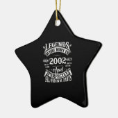 Verjaardag T-shirt Legends geboren in 2002 Keramisch Ornament (Links)