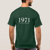 Verjaardag T-shirt met de datum 1971 of elke Vinta (Achterkant)