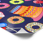 Verjaardag taart gebak patroon ontwerp perfect poster (Hoek)