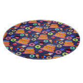 Verjaardag taart gebak patroon ontwerp snijplank (Hoek)