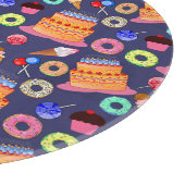 Verjaardag taart gebak patroon ontwerp snijplank (Hoek)