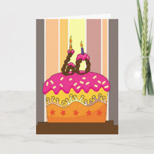 Verjaardag - Taart met kaarsen 60 - 60ste verjaard Kaart