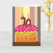 Verjaardag - Taart met kaarsen 70 - 70ste verjaard Kaart (Gele Bloem)