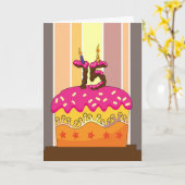 Verjaardag - Taart met kaarsen 75 - 75ste verjaard Kaart (Gele Bloem)