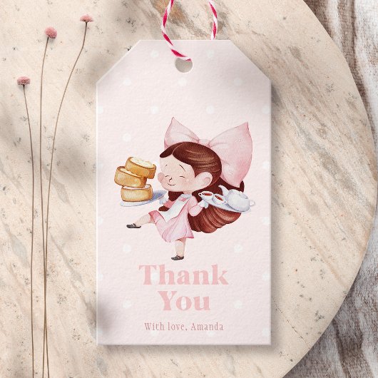 Verjaardag Taart & Theetijd Cadeaulabel