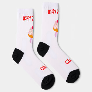 Verjaardag Taartje Gepersonaliseerd met Naam Sokken