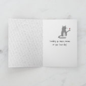 Verjaardag Tabby Cat in het venster van het appart Kaart (Binnen)