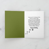 Verjaardag Tabby Kat Met Wildflower Boeket Kaart (Binnen)