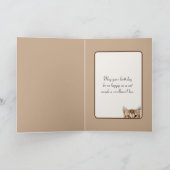 Verjaardag Tabby kitten in kartonnen doos Kaart (Binnen)