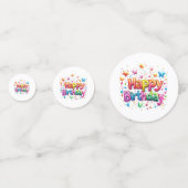 Verjaardag Tafelconfetti Confetti (Voorkanten)