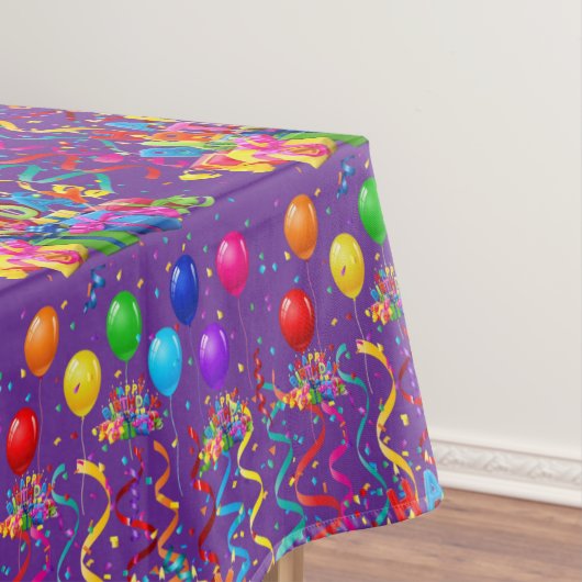 Verjaardag Tafelkleed Confetti Paars (Voorbeeld)