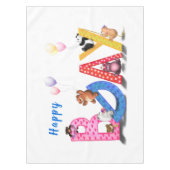Verjaardag Tafelkleed met Baby Beren Party (Voorkant)