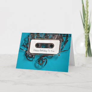 Verjaardag-tangled cassette tape kaart