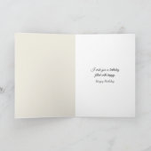 Verjaardag Tarwestengel Wildflower Bouquet Kaart (Binnen)