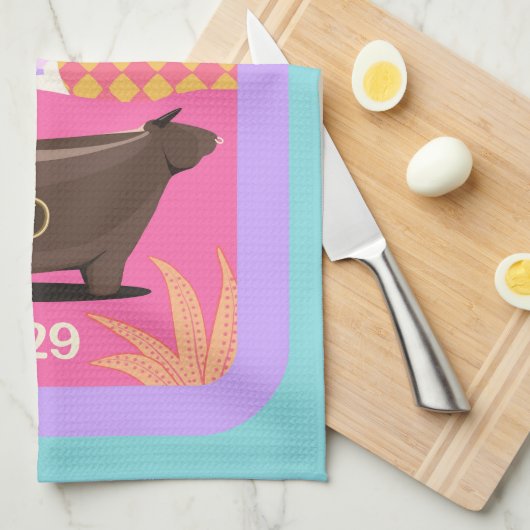  Verjaardag Taurus Zodiac Theedoek (Quarter Fold)