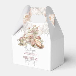 Verjaardag Tea Party Mooie Floral gepersonaliseerd Bedankdoosjes