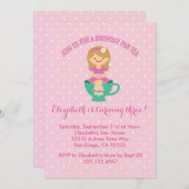 Verjaardag Tea Party Uitnodigingen Par-tea Uitnodi (Voorkant / Achterkant)