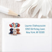 Verjaardag teckel honden etiket (Insitu)