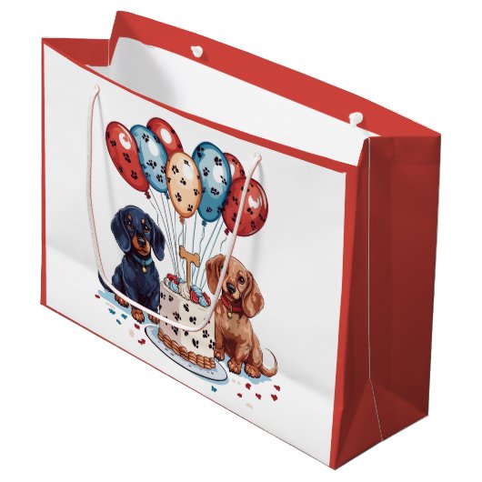 Verjaardag teckel honden groot cadeauzakje