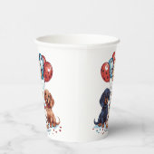 Verjaardag teckel honden papieren bekers (Rechts)