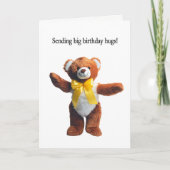 Verjaardag Teddy Bear Knuffels Kaart (Voorkant)