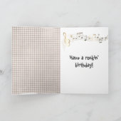 Verjaardag Teddybeer met hoofdtelefoon Kaart (Binnen)