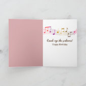 Verjaardag Teddybeer met hoofdtelefoon Kaart (Binnen)