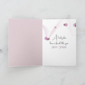 Verjaardag Teddybeer met roze strik Kaart (Binnen)