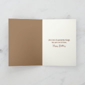 Verjaardag Teddybeer met Wildflower Boeket Kaart (Binnen)