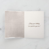 Verjaardag Teddybeer op een stoel Kaart (Binnen)