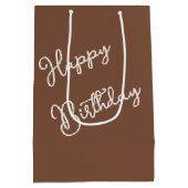 Verjaardag Teddybeer op een stoel Medium Cadeauzakje (Achterkant)