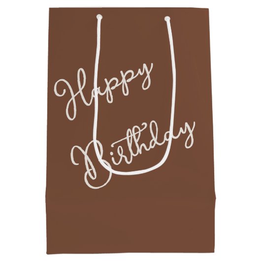 Verjaardag Teddybeer op een stoel Medium Cadeauzakje (Achterkant)