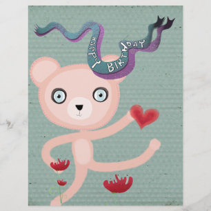 Verjaardag teddybeer poppy flyer
