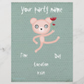 Verjaardag teddybeer poppy flyer (Achterkant)