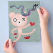 Verjaardag teddybeer poppy flyer (Hand)